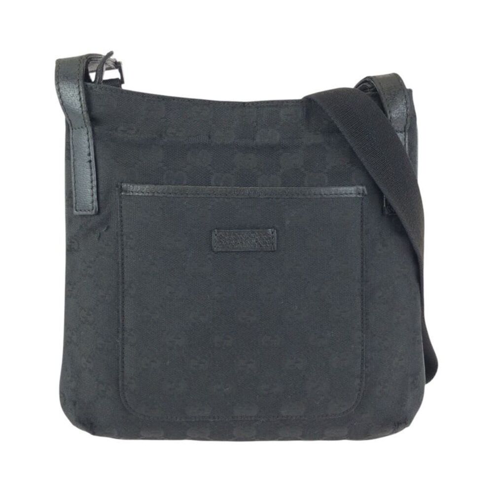 Gucci GG Canvas Leather Messenger Bag